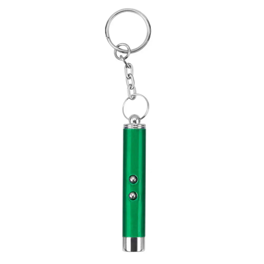 2-In-1 Cat Pet Toy Red Laser Light LED Pointer Pen Torch Interactive Training Pet Toy Pen Dog Toy Keyring 4mW Fun Toys Laser