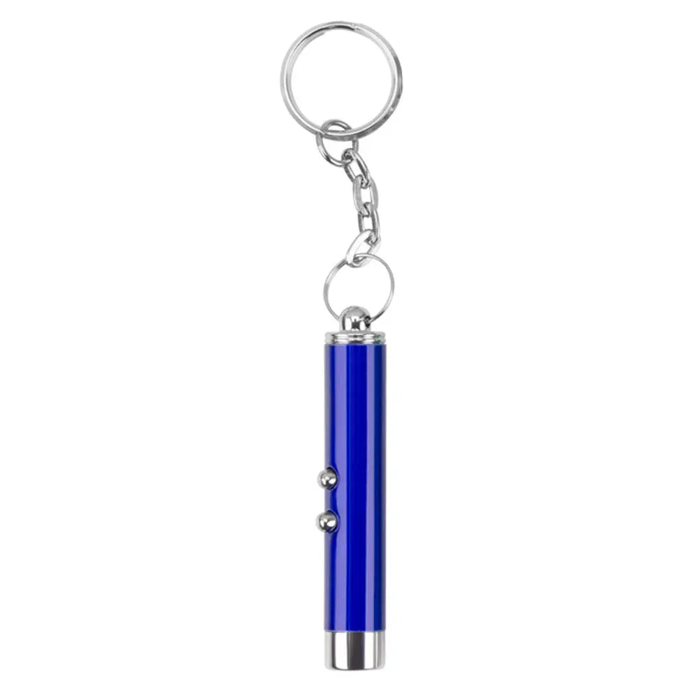 2-In-1 Cat Pet Toy Red Laser Light LED Pointer Pen Torch Interactive Training Pet Toy Pen Dog Toy Keyring 4mW Fun Toys Laser