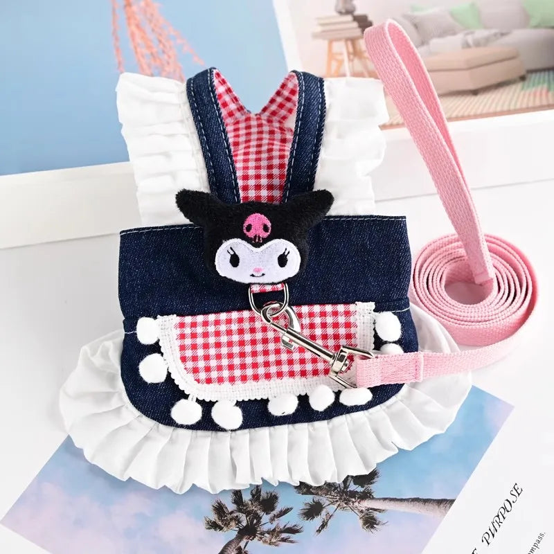 Lace Pet Apparel Harness Dresses For Little Small Dogs Puppy Animal Princess Bichon Pomeranian Summer Autumn Cat Denim Skirts