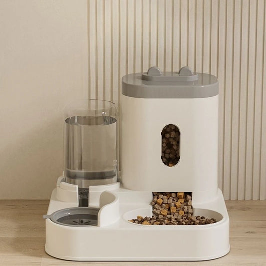 Automatic Pet Feeder and Waterer 2in1 Large Capacity Food Water Bowl for Cats and Dogs Smart Dispenser with Timer