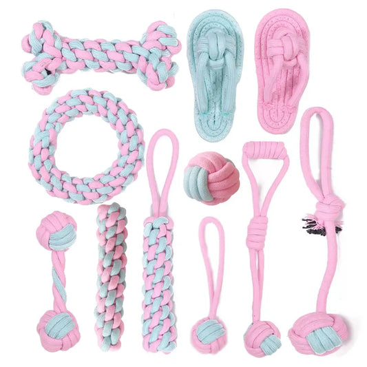 Dog Toy for Small Dogs Chew Toys Large Pet Accessories Grinding Teeth Cotton Rope Training Intelligence Ball Pupply Supplies