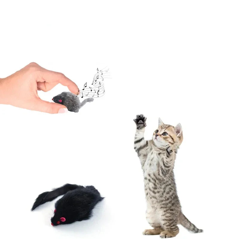 Funny Plush Simulation Mouse Interactive Cat Pet Teasing Interactive Toy Supplies False Mouse Kitten Playing Toys 1pc
