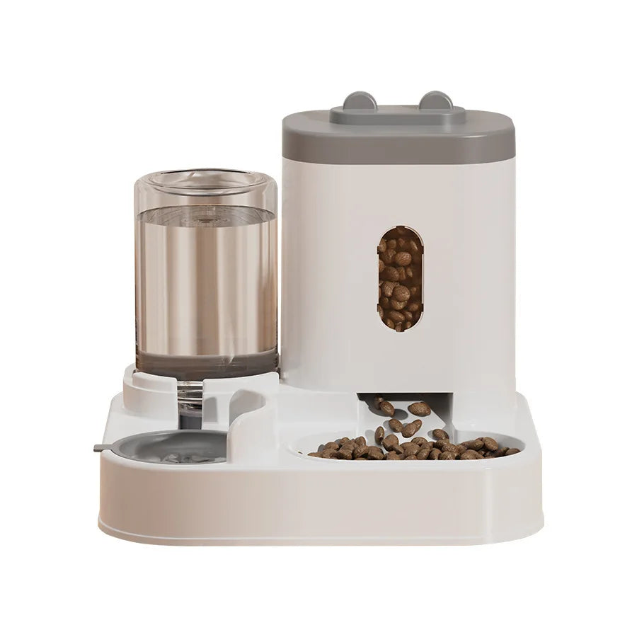 Automatic Pet Feeder and Waterer 2in1 Large Capacity Food Water Bowl for Cats and Dogs Smart Dispenser with Timer