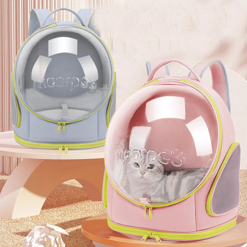 Pet Cat Carrying Bag Space Backpacks Breathable Portable Transparent Backpack Puppy Dog Transport Carrier Space Capsule Bags