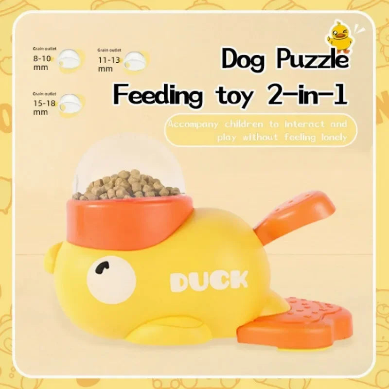 ‌"Interactive Pet Feeder Toy | Slow-Feed Duck Design for Dogs/Cats, Durable BPA-Free Plastic (Skill Training, Anti-Boredom)"