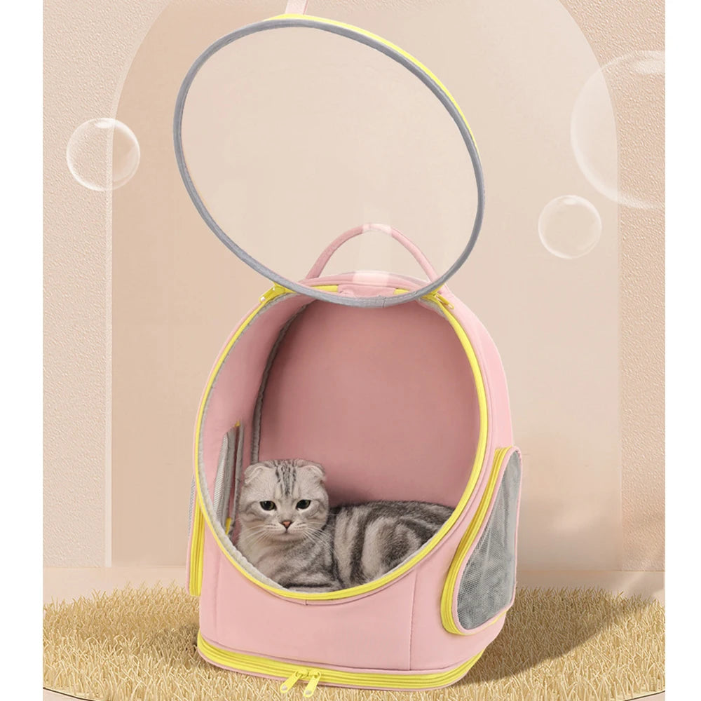 Pet Cat Carrying Bag Space Backpacks Breathable Portable Transparent Backpack Puppy Dog Transport Carrier Space Capsule Bags