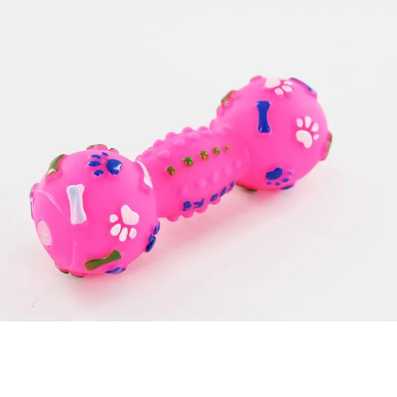 Plastic Bone Dog Toys Pet Cat Toy for Dogs Dumbbell Interactive Squeeze Squeaky Pet Chew Toy Pet Sound Dogs Toys