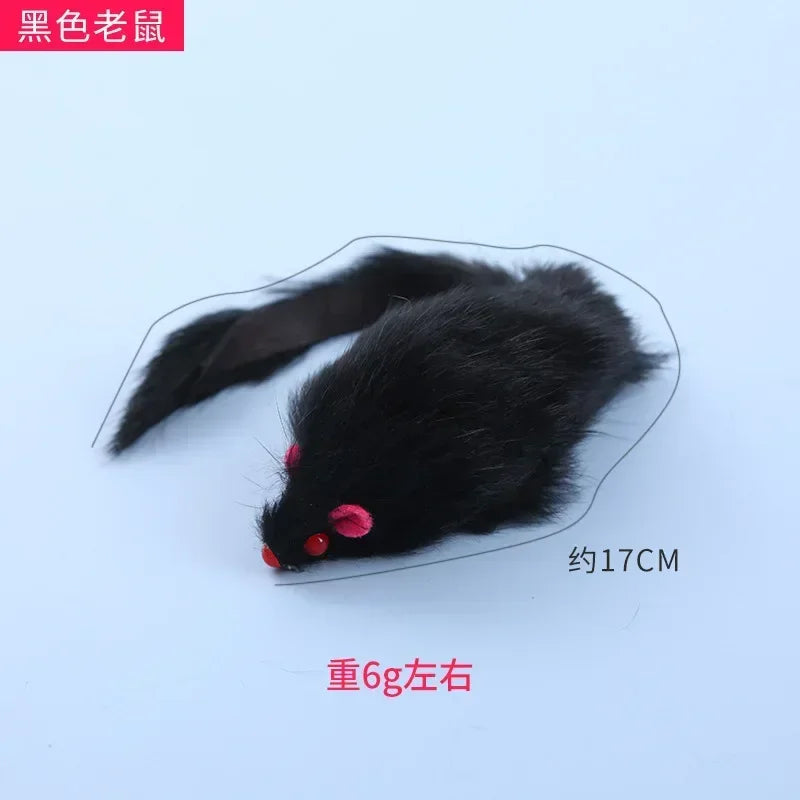 Funny Plush Simulation Mouse Interactive Cat Pet Teasing Interactive Toy Supplies False Mouse Kitten Playing Toys 1pc