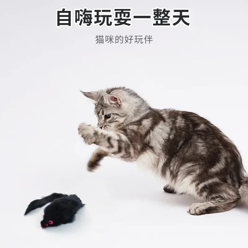 Funny Plush Simulation Mouse Interactive Cat Pet Teasing Interactive Toy Supplies False Mouse Kitten Playing Toys 1pc
