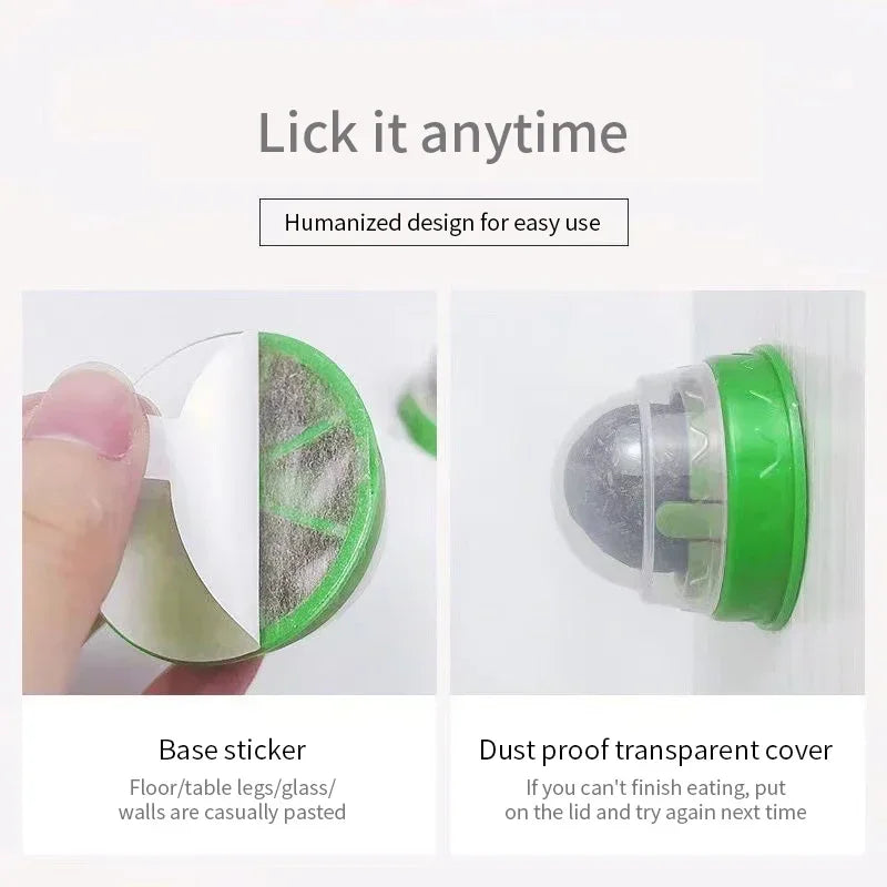 Cats Toys Cat Mint Ball Rotation Catnip Wall Ball Licking Snacks Freshen Breath Remove Hair Balls Pet Supplies Cats Accessories