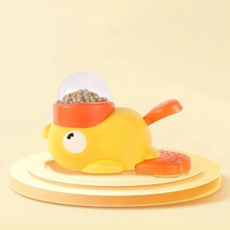 ‌"Interactive Pet Feeder Toy | Slow-Feed Duck Design for Dogs/Cats, Durable BPA-Free Plastic (Skill Training, Anti-Boredom)"