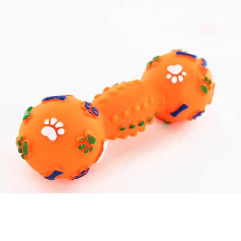 Plastic Bone Dog Toys Pet Cat Toy for Dogs Dumbbell Interactive Squeeze Squeaky Pet Chew Toy Pet Sound Dogs Toys