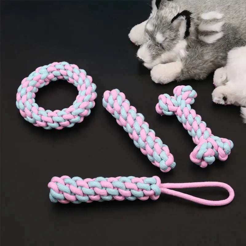 Dog Toy for Small Dogs Chew Toys Large Pet Accessories Grinding Teeth Cotton Rope Training Intelligence Ball Pupply Supplies