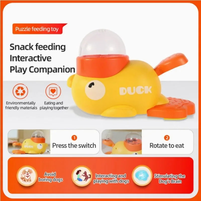 ‌"Interactive Pet Feeder Toy | Slow-Feed Duck Design for Dogs/Cats, Durable BPA-Free Plastic (Skill Training, Anti-Boredom)"