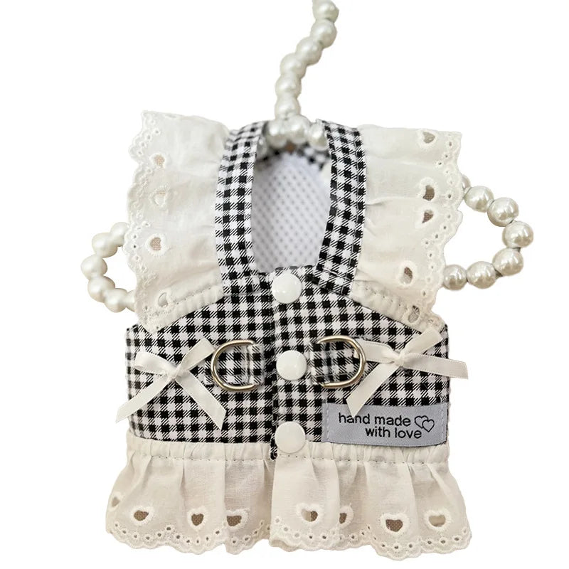Lace Pet Apparel Harness Dresses For Little Small Dogs Puppy Animal Princess Bichon Pomeranian Summer Autumn Cat Denim Skirts