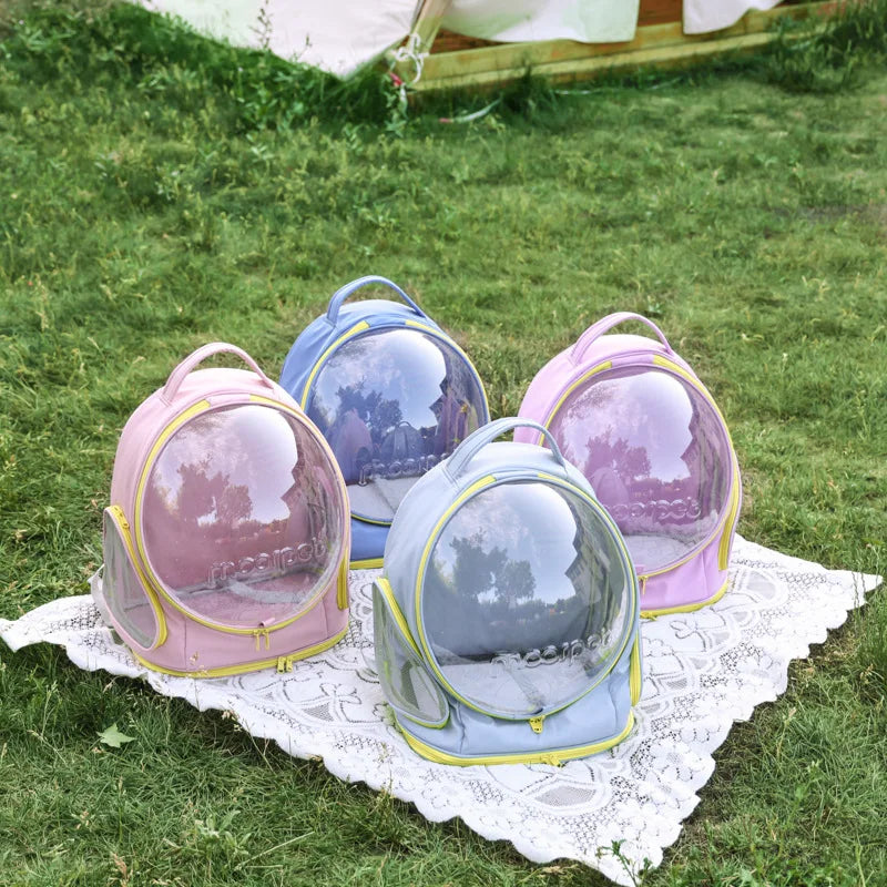 Pet Cat Carrying Bag Space Backpacks Breathable Portable Transparent Backpack Puppy Dog Transport Carrier Space Capsule Bags