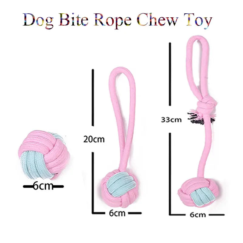 Dog Toy for Small Dogs Chew Toys Large Pet Accessories Grinding Teeth Cotton Rope Training Intelligence Ball Pupply Supplies