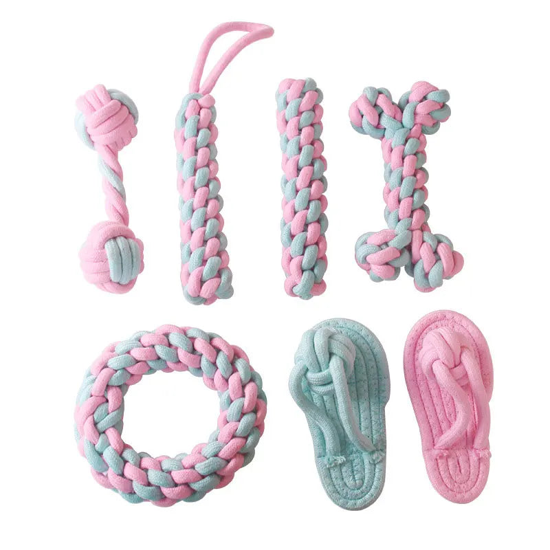 Dog Toy for Small Dogs Chew Toys Large Pet Accessories Grinding Teeth Cotton Rope Training Intelligence Ball Pupply Supplies