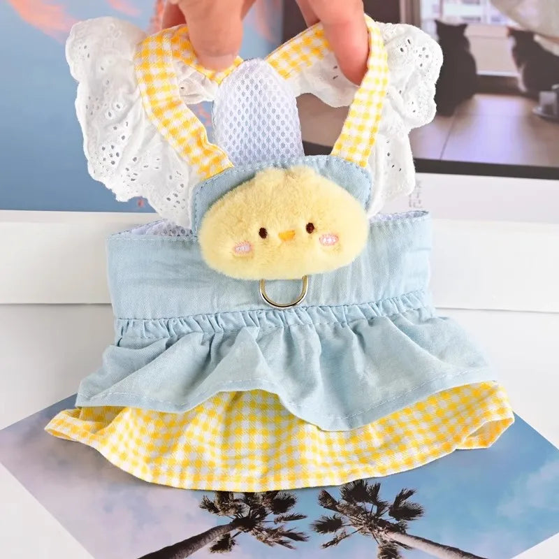 Lace Pet Apparel Harness Dresses For Little Small Dogs Puppy Animal Princess Bichon Pomeranian Summer Autumn Cat Denim Skirts