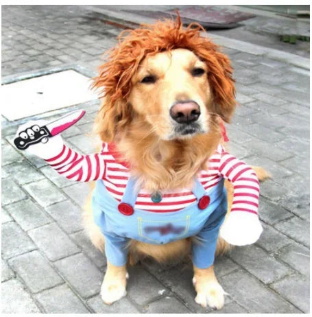 Dog Costumes Funny Pet Clothes Adjustable Dog Cosplay Costume Sets Novelty Clothing For Medium Large Dogs