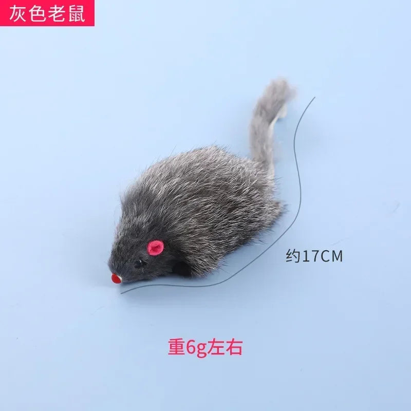 Funny Plush Simulation Mouse Interactive Cat Pet Teasing Interactive Toy Supplies False Mouse Kitten Playing Toys 1pc